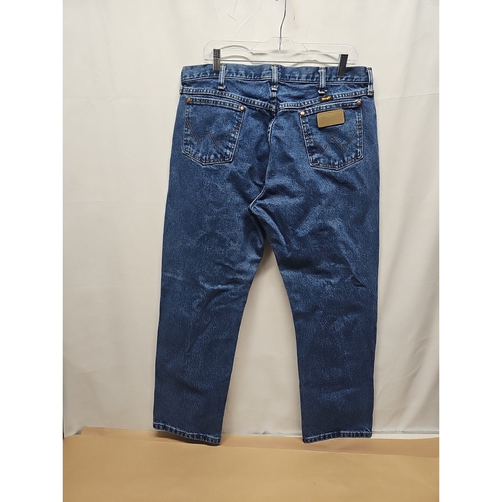 Wrangler Men Blue Cowboy Cut Original Fit Jeans Stonewashed 1013mwzgk Size 36x30 - Picture 9 of 16